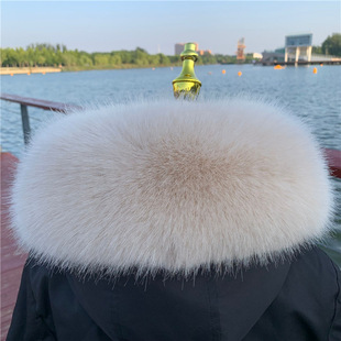 2021 fashion imitation fox fur collar autumn and winter new men's and women's hat strip straight collar fruit collar imitation fur collar wholesale