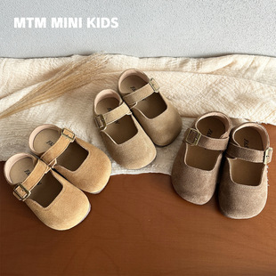 Girls Genuine Leather Birkenth Shoes 2025 Spring New Children 3-12 Years Old Korean Soft-soled Single-layer Shoes Baby Toddler Shoes