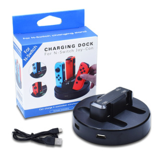 Новый переключатель Nintendo Joy-Con ручка переключателя с четырьмя зарядами четыре заряда с 2 портами USB с индикатором