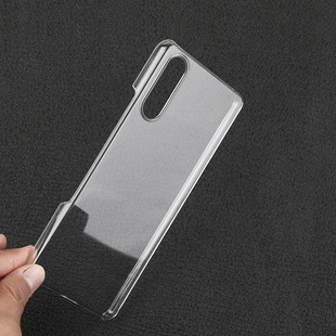 Suitable for Sony Xperia 10 Iii Single-bottom Simple Transparent Half-pack PC Mobile Phone Case Creative Painted Material Case