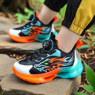 Cross-border Hot Boys' Shoes 6-12 Years Old Spring and Autumn Leather Wear-resistant Soft-soled Children's sneaker All-match Travel Shoes