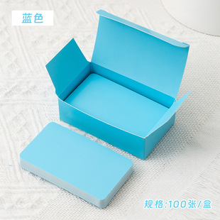 Color blank small card boxed diy graffiti thickened English word card square memo message ins hard cardboard