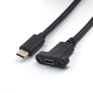 type-c male to female extension cable with ear USB3.1 male to female with nut with ear extension cable
