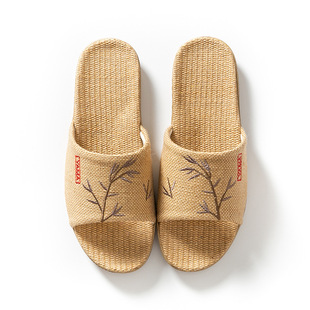 General linen slippers women's summer full-head home slippers