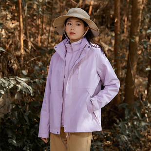 New jacket men's and women's three-in-one outdoor detachable windproof Waterproof warm plus size mountaineering group purchase overalls