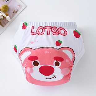 Baby and Young Children's Toilet Training Pants Cotton Type A Washable Diaper Study Pants Baby Girls and Boys Leak-proof Diaper Pants