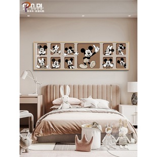 Cartoon Mickey Living Room Decorative Painting Modern Simple Mickey Mouse Children's Room Master Bedside Painting Boys and Girls