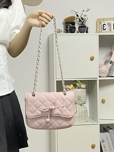 Fashion Design Bow Small Bag Women's 2024 New Style Popular All-match Crossbody Bag Niche Chain Commuter Small Bag