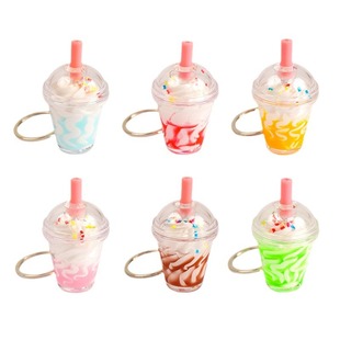 Cute Candy Sundae Keychain Ice Cream Pendant Creative Food Play Catch Baby Couple Bag Hanging Ornaments
