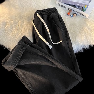Tether Jeans Men's Loose Straight Hong Kong Style Wide Leg Dad Pants Spring and Autumn Fashion Brand High Street Handsome Casual Mop Pants