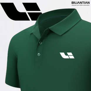 Ideal overalls T-shirt custom car company 4S shop BYD sales auto show polo shirt embroidery dark green logo
