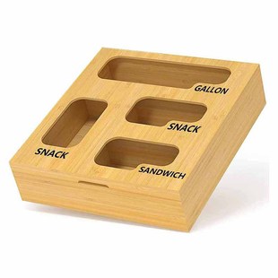 Kitchen Bamboo Storage Box Wooden Cling Film Cutting Box Various Wall-Mounted Storage Drawers Organizing Telescopic Box
