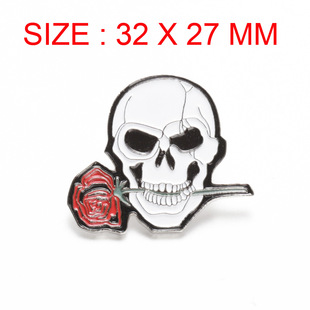 2022 new punk rock badge European and American business brooch skull pin