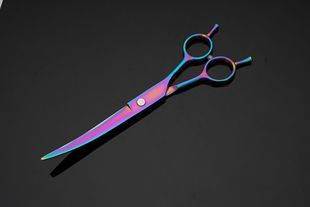 Professional pet scissors beauty hair trimming scissors suit stainless steel straight scissors curved scissors tooth scissors thinning scissors dog hair scissors