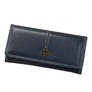 All-Match Fashionable Korean Style Simple Handbag Retro Atmospheric Women's Buckle Wallet Multifunctional Large Capacity Long Wallet