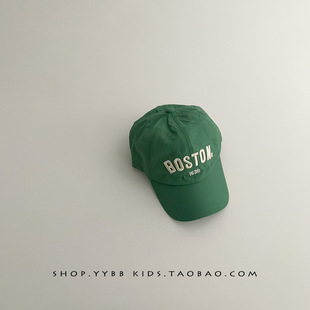Children's peaked cap boys and girls spring and autumn ins sun protection hat baby thin Korean style baseball cap fashion