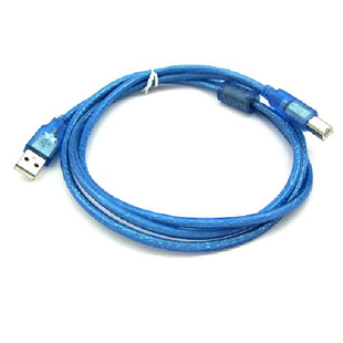 1.5m3 M 10 m USB transparent blue high-speed square Port printing cable full copper tape shielded data cable computer connection cable
