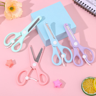 Маленькие лягушки Студенческие ножницы безопасности Детский сад DIY ручной экономии труда