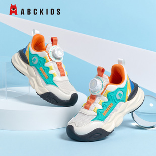 Детская обувь Abckids, дышащая спортивная обувь с сеткой для мальчиков, детские нескользящие легкие кроссовки с защитой от ударов, обувь с ручкой для девочек