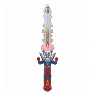 New Ultraman luminous sword simulation light music cartoon toy sword night market scenic spot stall selling wholesale