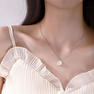 Super Fairy ~ Five-piece Set Niche Design Sense Necklace Female Moonstone Light Luxury Simple All-match Necklace Chain
