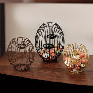 Nordic Style Coffee Companion Storage Rack Iron Coffee Shop Counter Open Display Rack Coffee Capsule Storage Rack