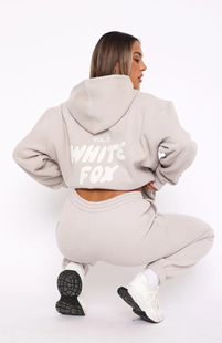 European and American Cross-Border 2024 Spring, Autumn and Winter New Sweatshirt Suit Fashionable Sports Logo Long-Sleeved Pullover Hooded Sweatshirt