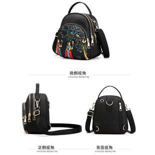 The new ladies fashion backpack fashion National style folk bag crossbody bag simple backpack wholesale