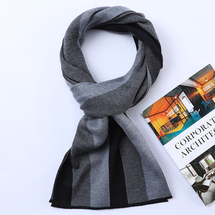 Hengyuanxiang Wool Scarf Big Brand Autumn and Winter 2024 New Fashion Contrast Color Scarf Warm Scarf Women's High-end Sense