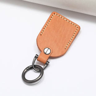 New personalized handmade stitching retro cowhide car keychain creative small gift gift exquisite key pendant