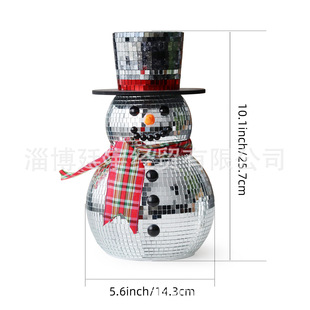 Christmas Decorations Creative Disco Mirror Ball Snowman Doll KTV Hotel Shopping Mall Ornaments Interior Decorations