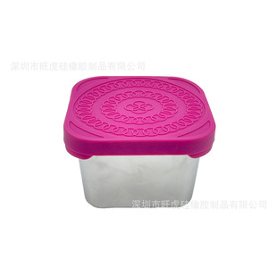 304 Square Stainless Steel Sauce Cup with Lid Outdoor Portable Dip Saucer Large Square Stainless Steel Snack Container
