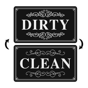 dirty clean magnetic refrigerator stickers for cross-border foreign trade new kitchen dishwasher refrigerator decoration magnetic stickers