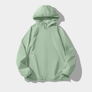 Sun Protection Clothing Summer New Ice Silk Hooded Windbreaker Thin Couples Breathable Sun Protection Clothing Outdoor Fishing Outside