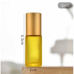 批发5ml10ml彩色蒙砂滚珠瓶加厚避光香水纯露精油分装走珠瓶量大