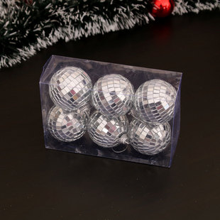 Christmas decorations Christmas tree pendant Christmas ball glass patch color decoration box Christmas ball