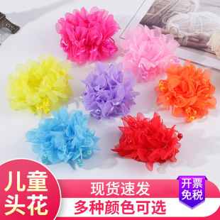 Children's headdress flower hair accessories Princess little girl tie ball head flower headdress South Korea girl cute hair rope hair ring female