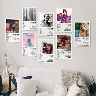 American music decorative painting core Taylor Swift cover poster hanging painting Star album canvas painting frameless painting