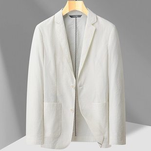 2025 Spring and Summer Sunscreen Suit Men's Business Casual Korean Style Fashionable Jacket Slim-fit Suit Top 0108