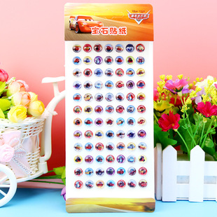 Genuine wholesale frozen Princess Le Di Meng Chicken Team children cartoon Crystal Gem Diamond stickers paper stickers