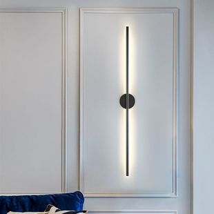 Minimalist led long wall lamp bedroom bedside lamp creative lines living room background wall aisle lamps modern minimalist