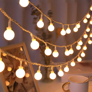 LED solar string lights Christmas holiday outdoor camping tent canopy wedding decoration star lights round ball lights