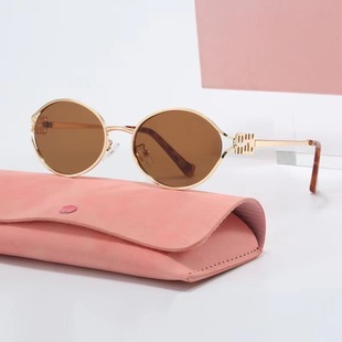 New Miu Miu single beam foreign trade retro fashion y2k sunglasses sunglasses personalized European and American cross-border ins style 2007