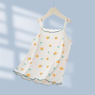 Girls' camisole summer outer wear fashionable western style children's ice silk thin inner wear children's vest bottoming shirt