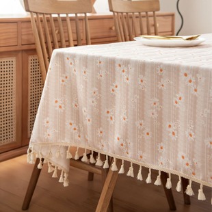in stock wholesale American rectangular tablecloth waterproof anti-oil anti-hot green printed floral fabric dining table mat
