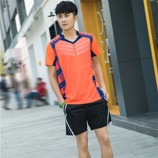 Quick-drying Badminton Suit Men's and Women's Summer Competition Short-sleeved Breathable Volleyball T-shirt Tennis Table Tennis Clothes Yuyu Fan