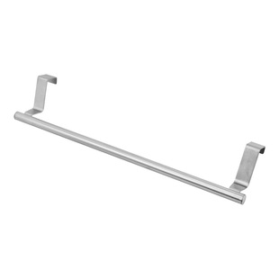 Factory in stock Stainless Steel Single-pole Towel Rack Kitchen Bathroom Punch-free Towel Hanging Pole Cabinet Door Back Hanging Rack