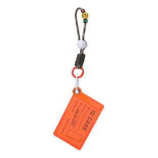 Fashion original fashion brand pvc transparent candy color card bag bus meal card access control card set hanging neck hanging handbag pendant