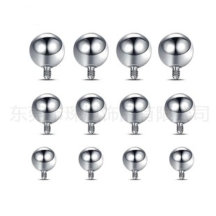 F136 titanium alloy ball accessories ear bone nail nose nail lip nail external thread ball puncture jewelry accessories manufacturers