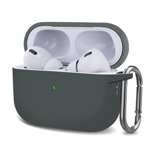 Applicable to airpods pro2 Apple New Bluetooth headset silicone solid color one-piece thickened protective case drop-resistant cover